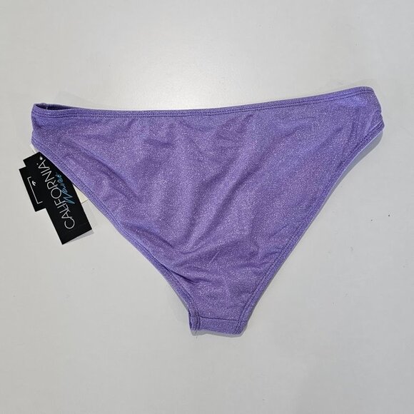 California Waves Metallic Shine Hipster Bikini Bottoms - Picture 6 of 8
